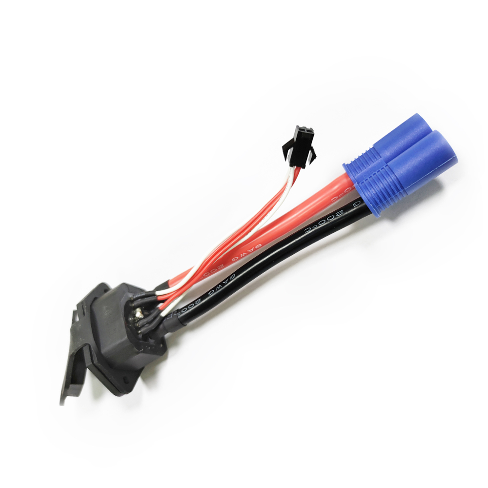 EC8 2+6 pin panel mount extension cable with dust-proof cover for power and signal connection